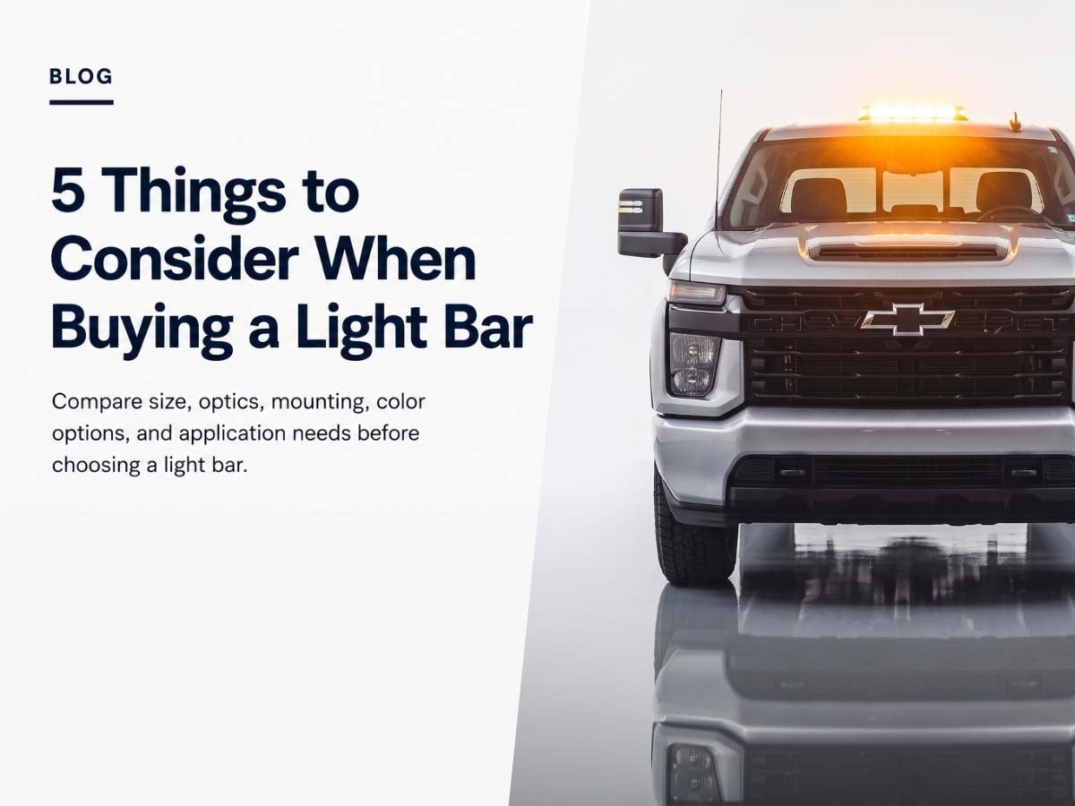 LED light bars and vehicle setup options for comparing size, optics, mounting, and application needs