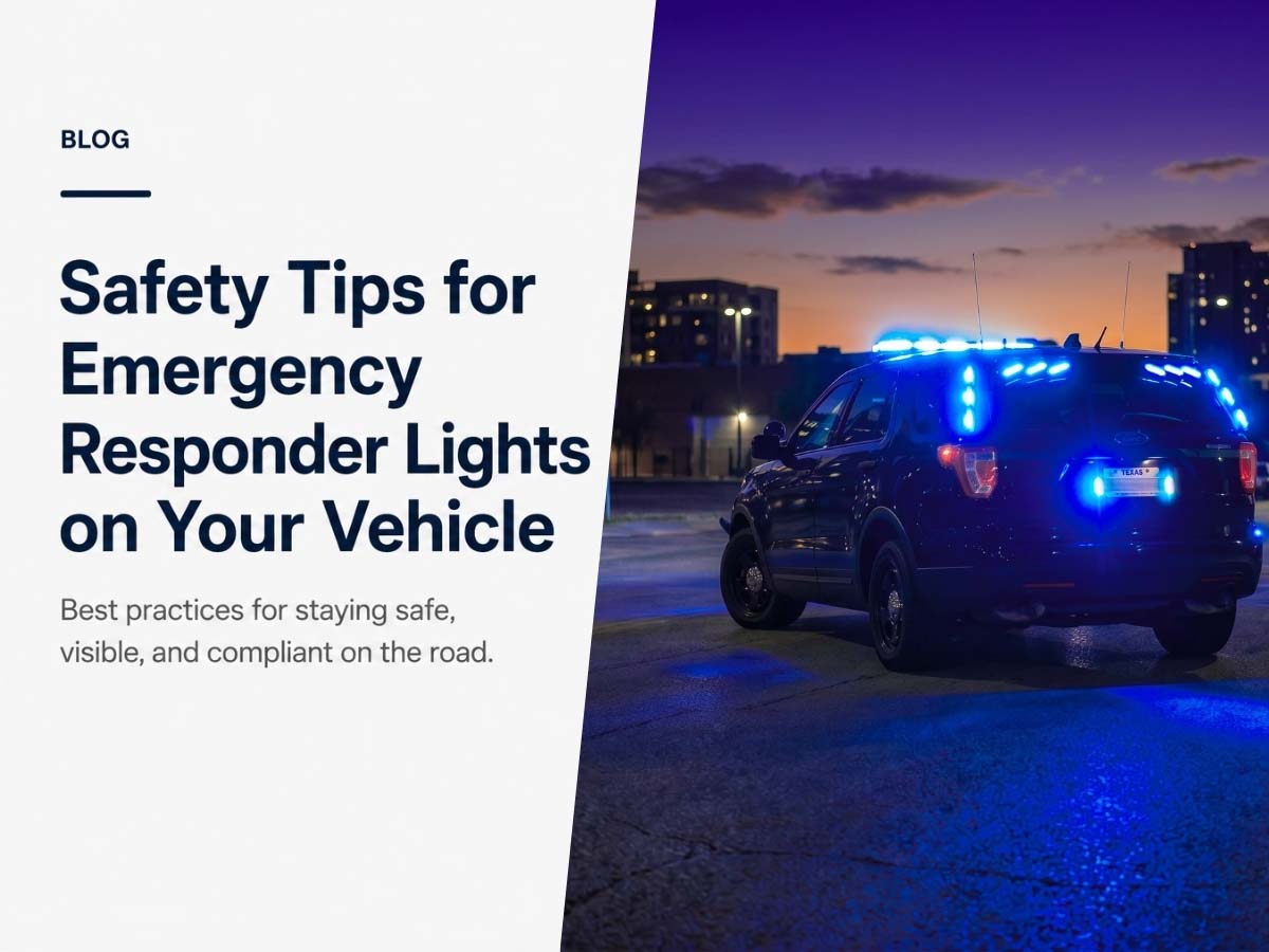 Emergency response vehicle with warning lights for safe and visible roadside operation