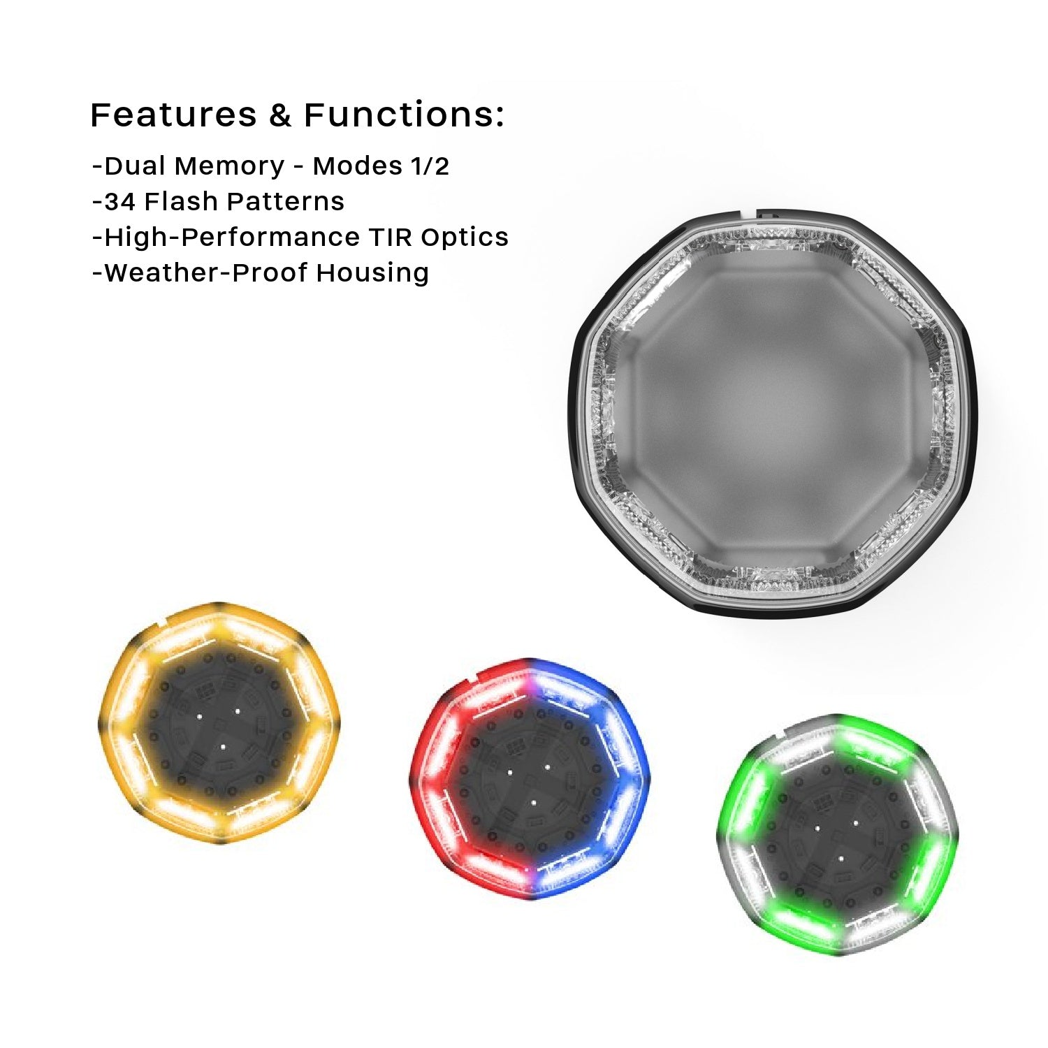 Octo 360 Degree Magnetic Mount LED Beacon Warning Light Certifications