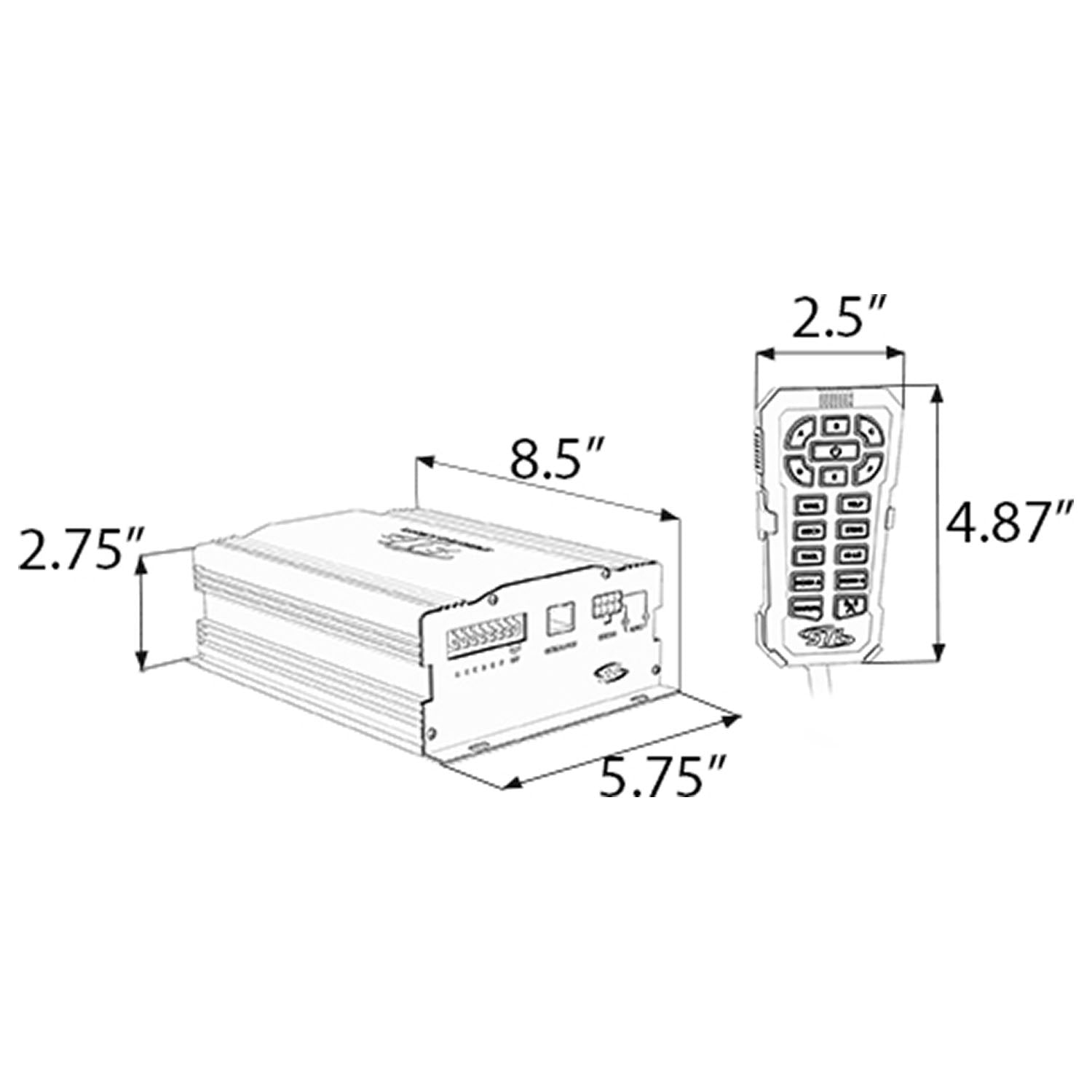 Vireo 100 Watt Hand Held Police Siren Dimensions