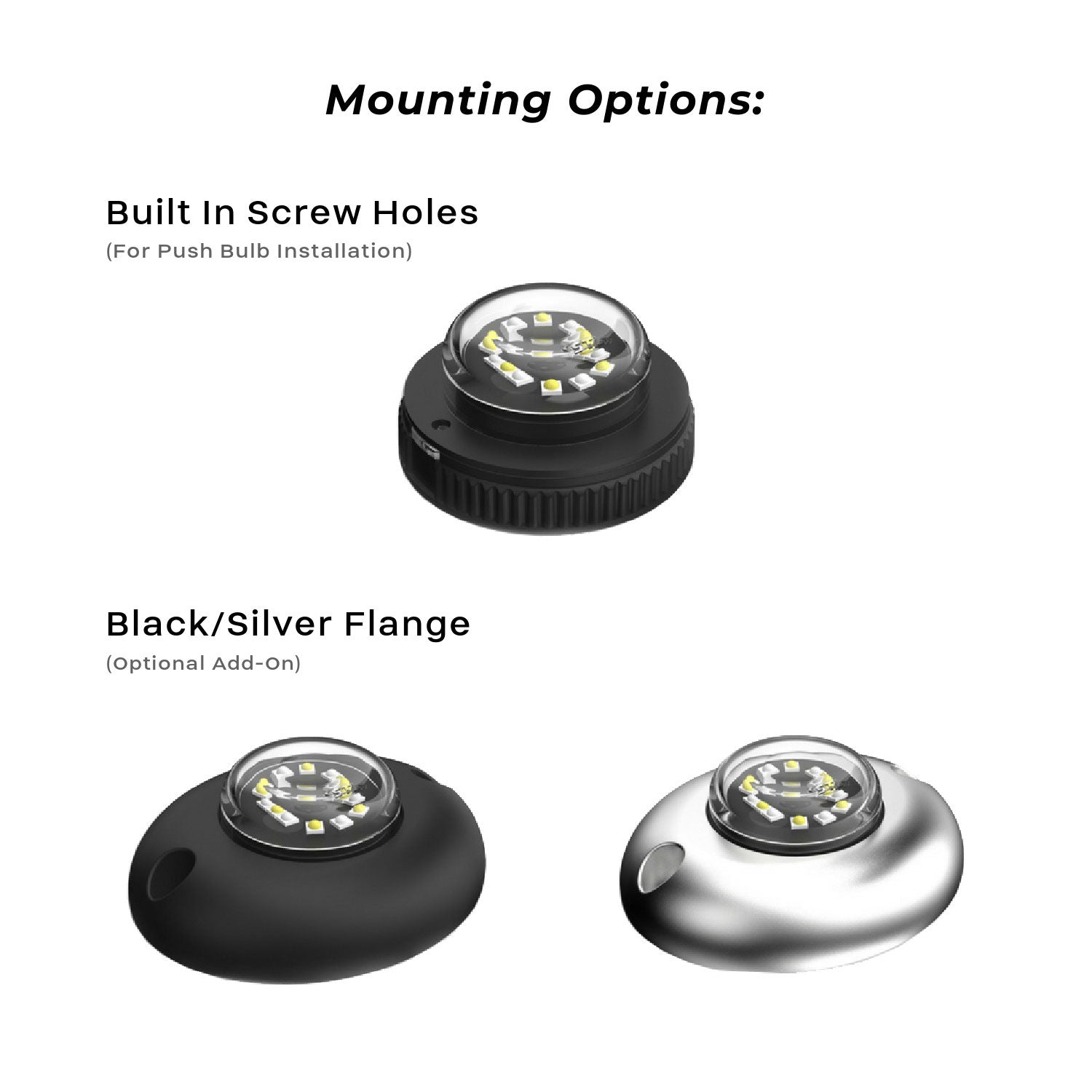 Flare 12 LED Hideaway Surface Mount Light Brackets