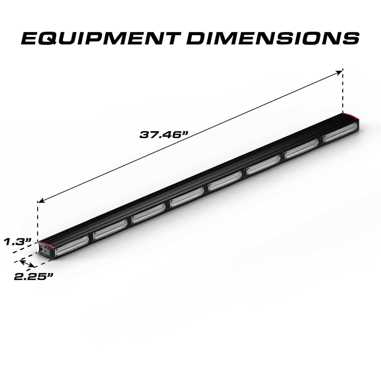 Feniex Quantum 2.0 800 Stick Light Bar Dimensions