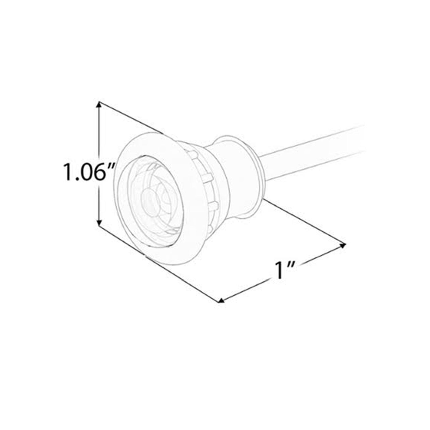 Flare-X LED Steady Burn Hideaway Surface Mount Light Dimensions