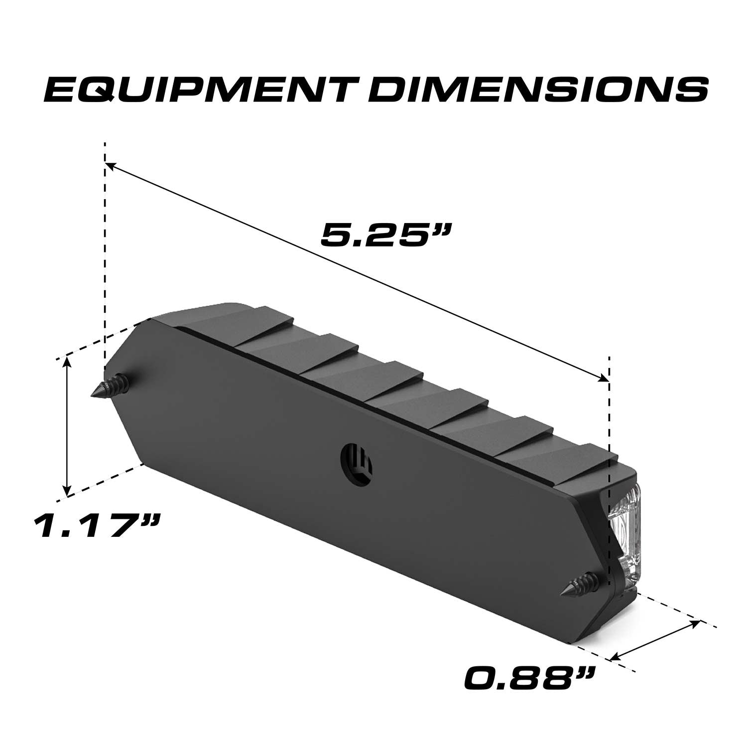 Feniex Q Series Thick LED Surface Mount Grille Light Dimensions