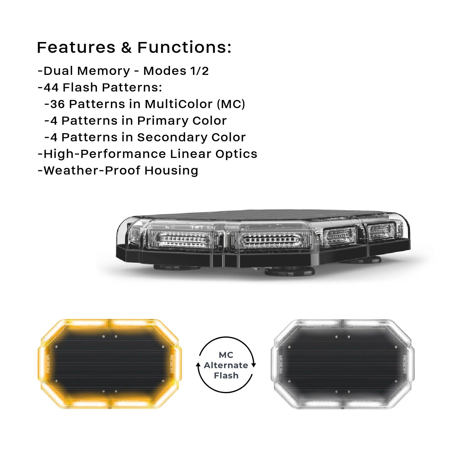MultiColor K-Force 18 Linear LED Mini Light Bar Features
