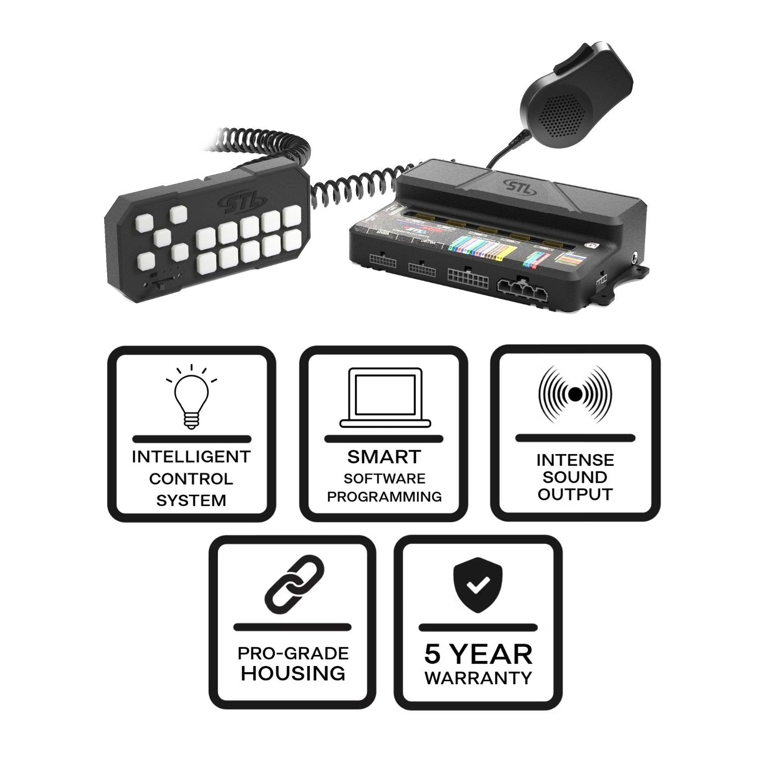 IntelliSiren Full Vehicle 200-Watt Police Smart Siren Controller Certificat