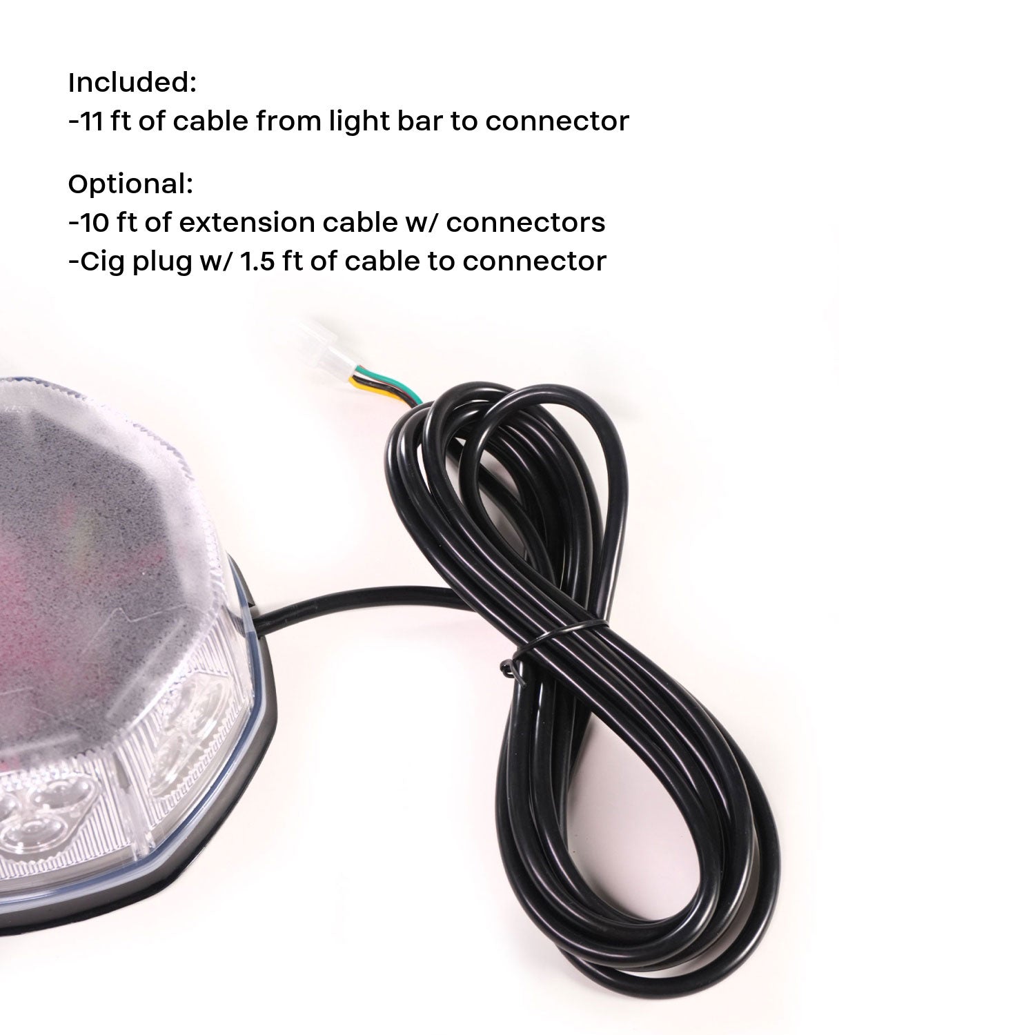 Octo 360 Degree Magnetic Mount LED Beacon Warning Light Cable Cord