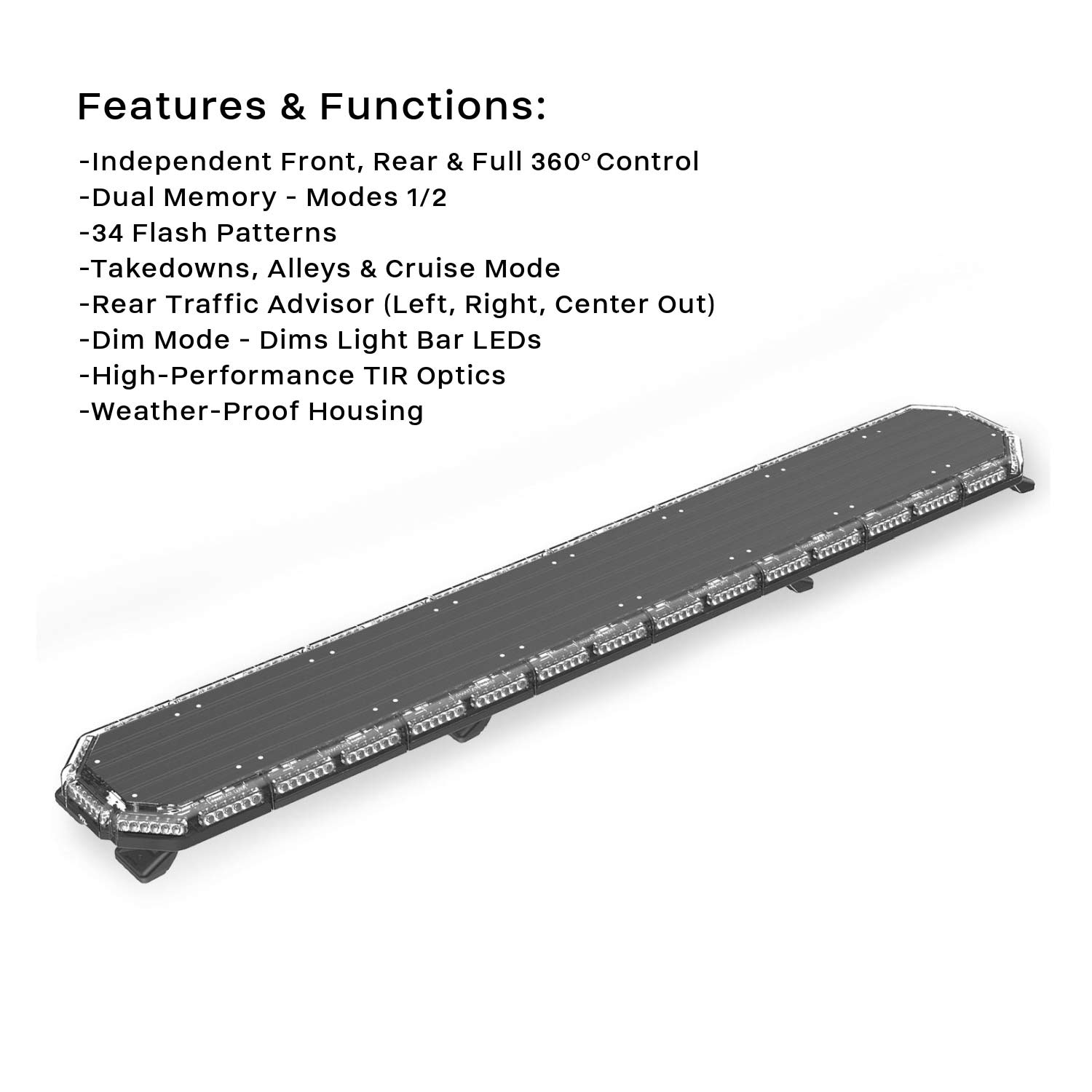 K-Force 71 TIR Full Size LED Light Bar Features