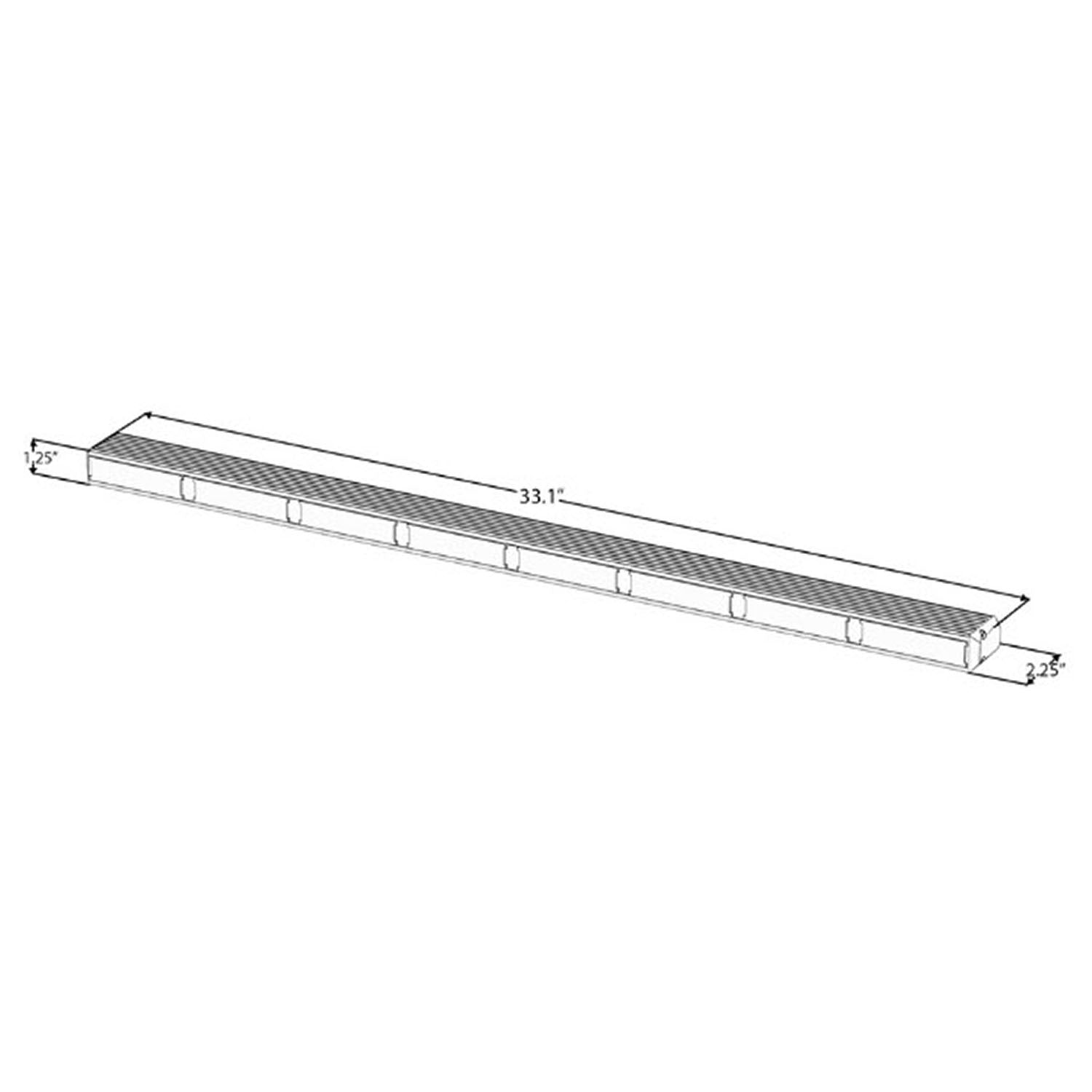 MultiColor Virtue-8 Linear 8 Head LED Traffic Advisor Light Bar Dimensions