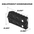 Feniex Q Series Dual Vertical Flat LED Surface Mount Grille Light Dimension