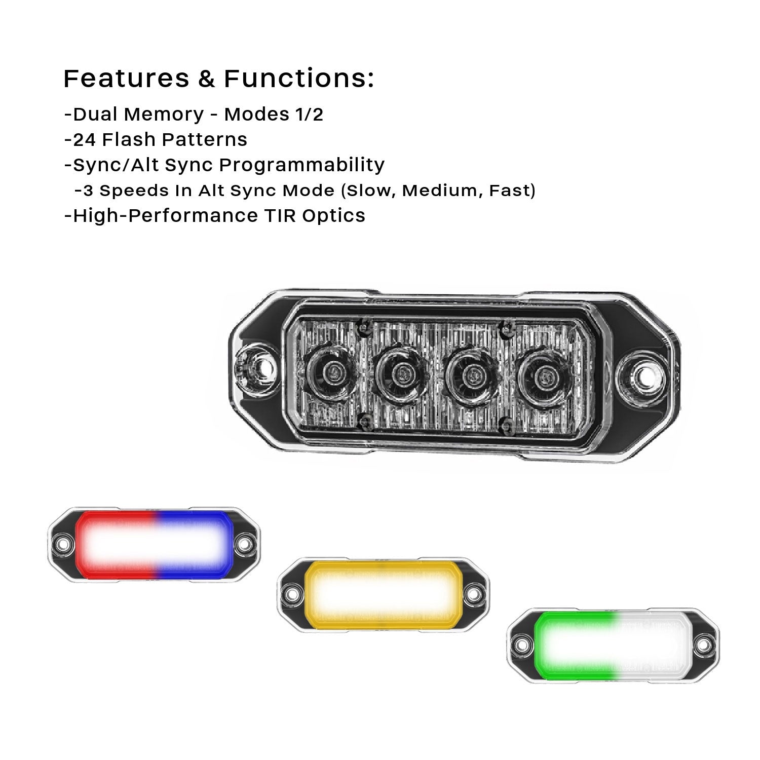 Z-4 TIR LED Surface Mount Warning Light Head AP
