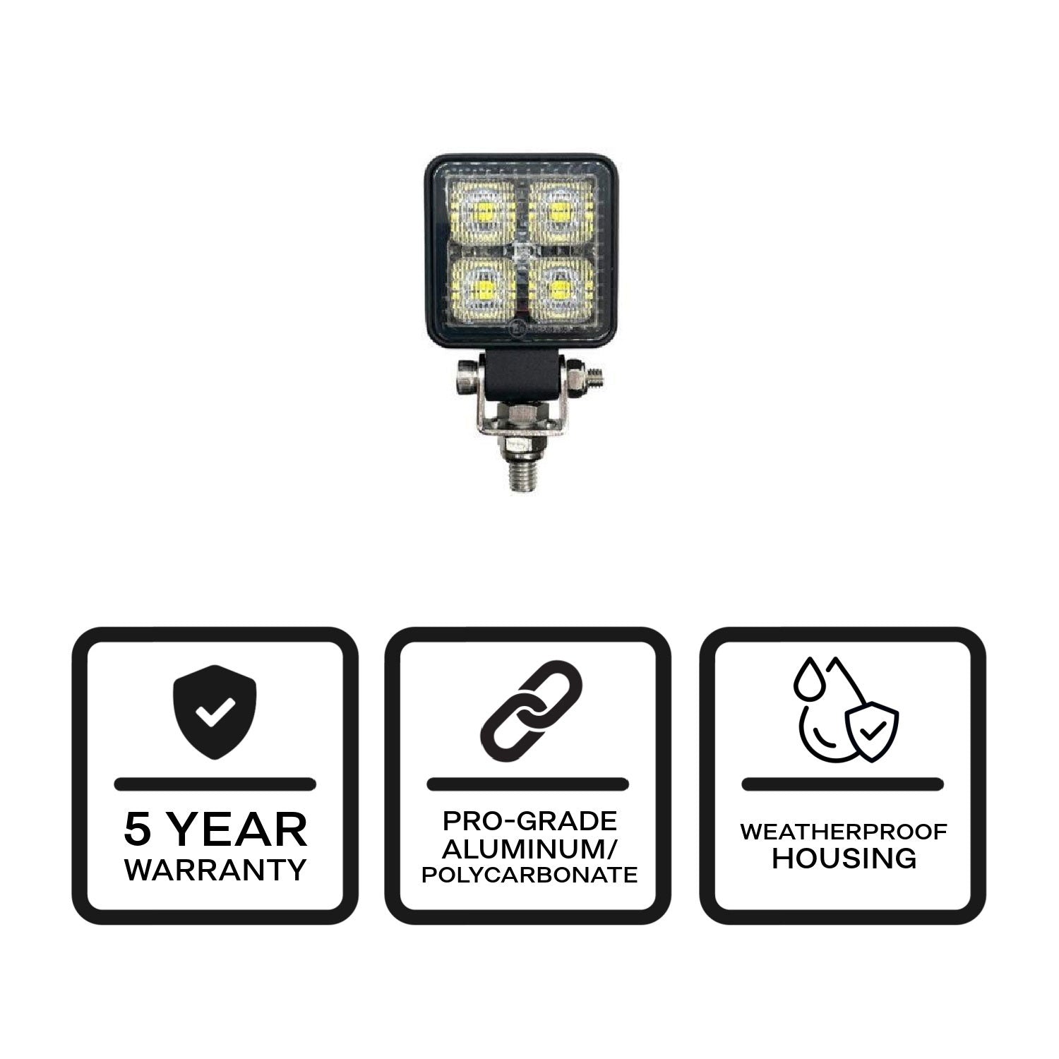 Carbine-X Mini 2" Cube LED Work Light Floodlight Side View