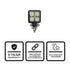 Carbine-X Mini 2" Cube LED Work Light Floodlight Side View