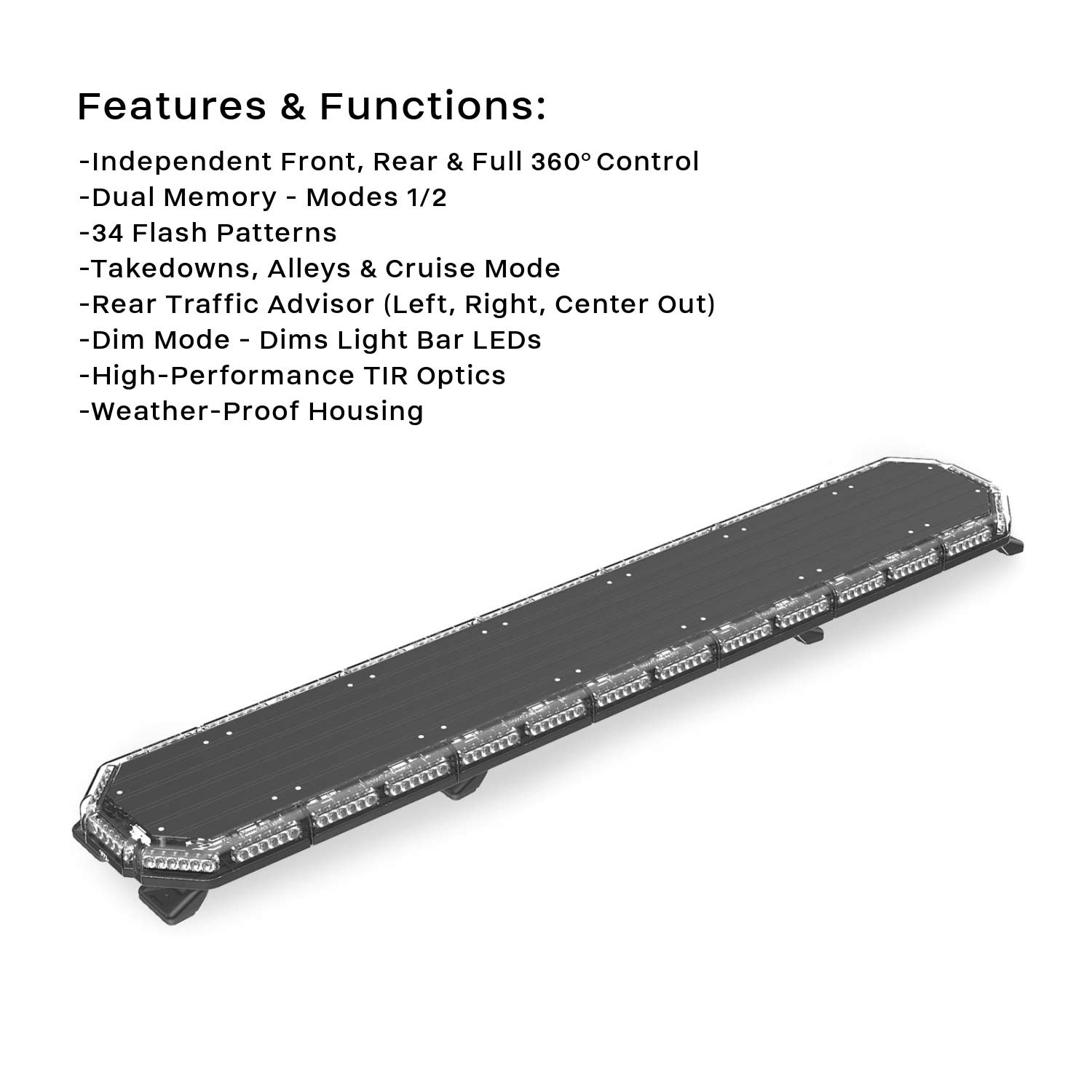 K-Force 63 TIR Full Size LED Light Bar Features