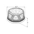 Octo 360 Degree Magnetic Mount LED Beacon Warning Light Dimensions