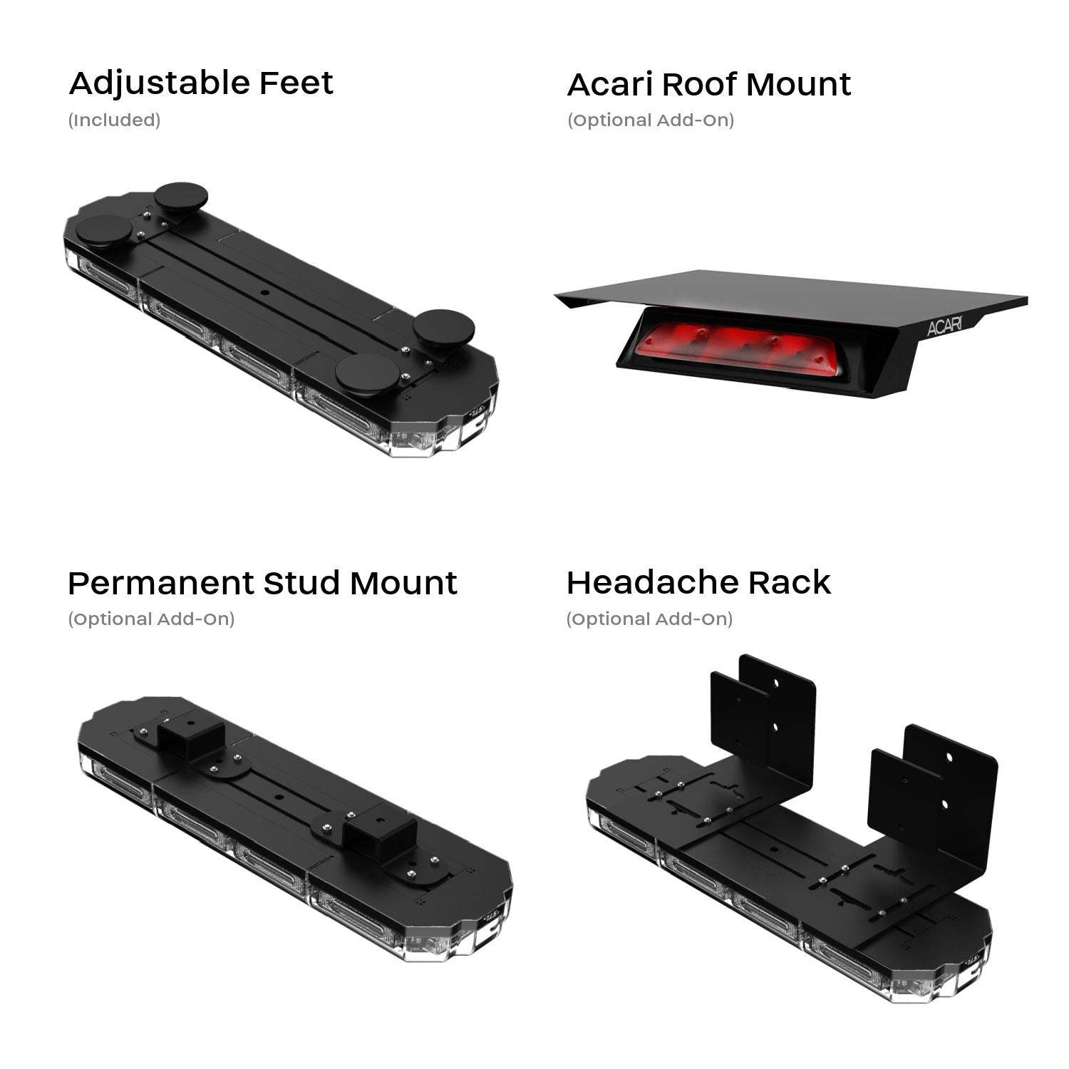 MultiColor K-Force Micro 21 Linear LED Mini Light Bar Brackets