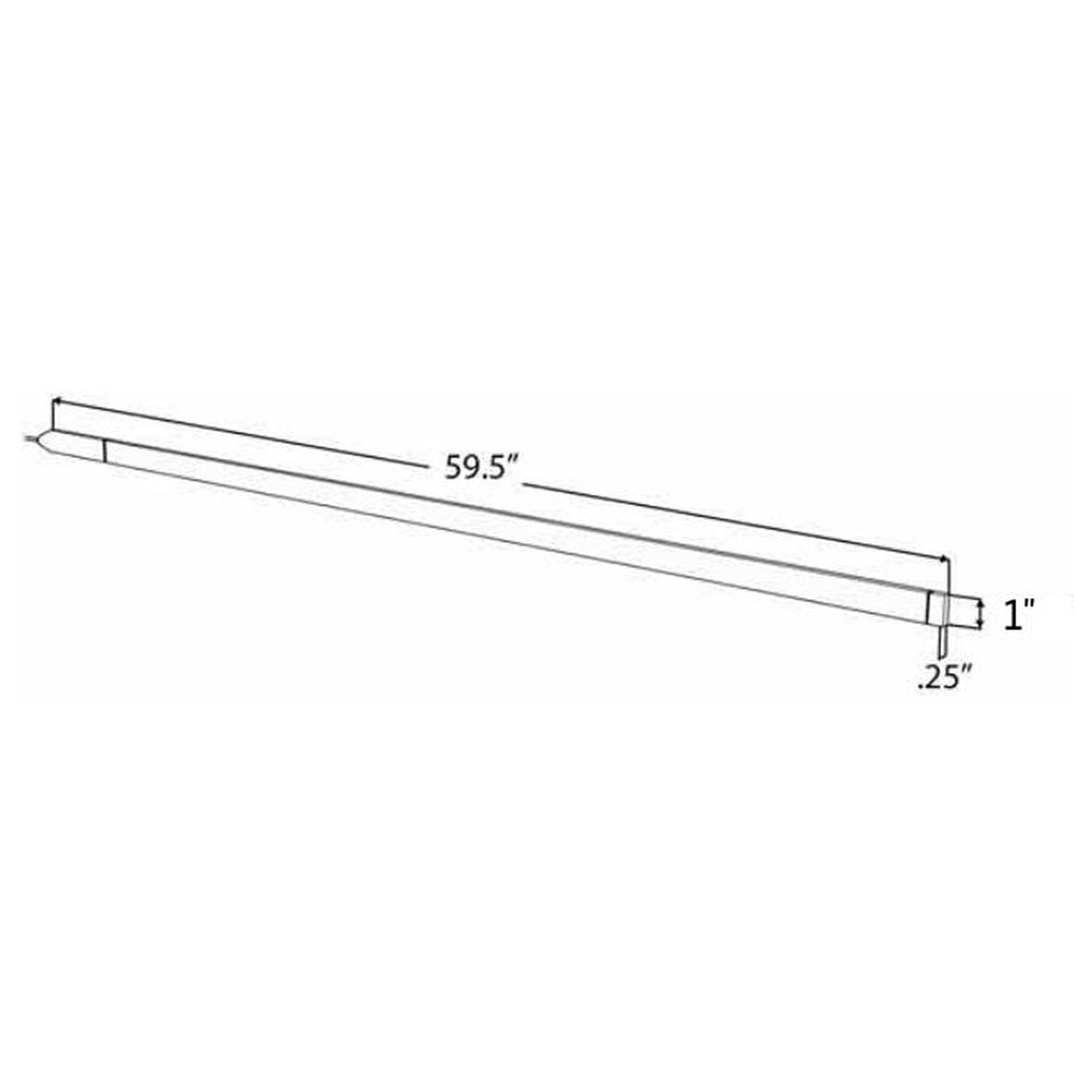 Dual-Row 60" LED Truck Tailgate Warning Light Bar w/ Reverse STD Dimensions
