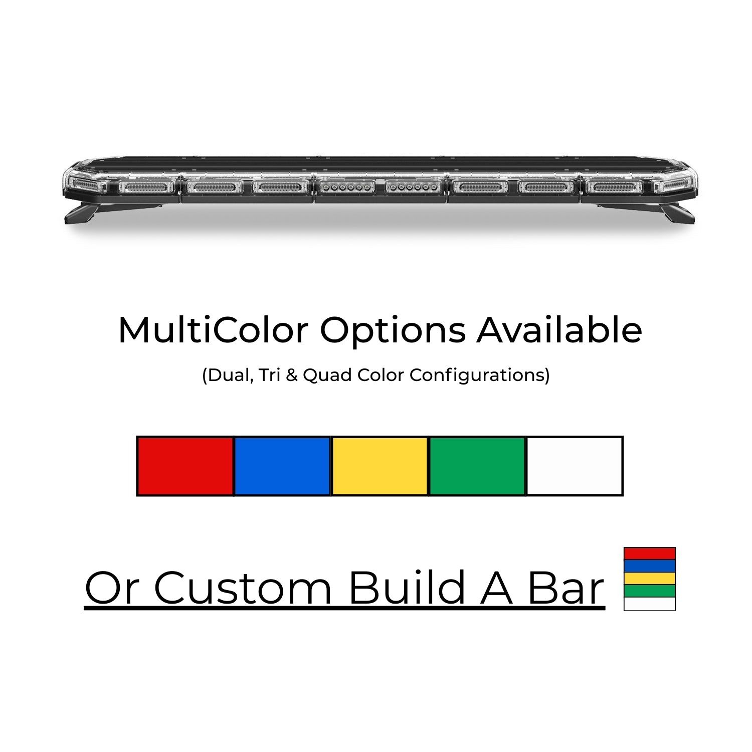 MultiColor K-Force 47 Linear Full Size LED Light Bar Colors