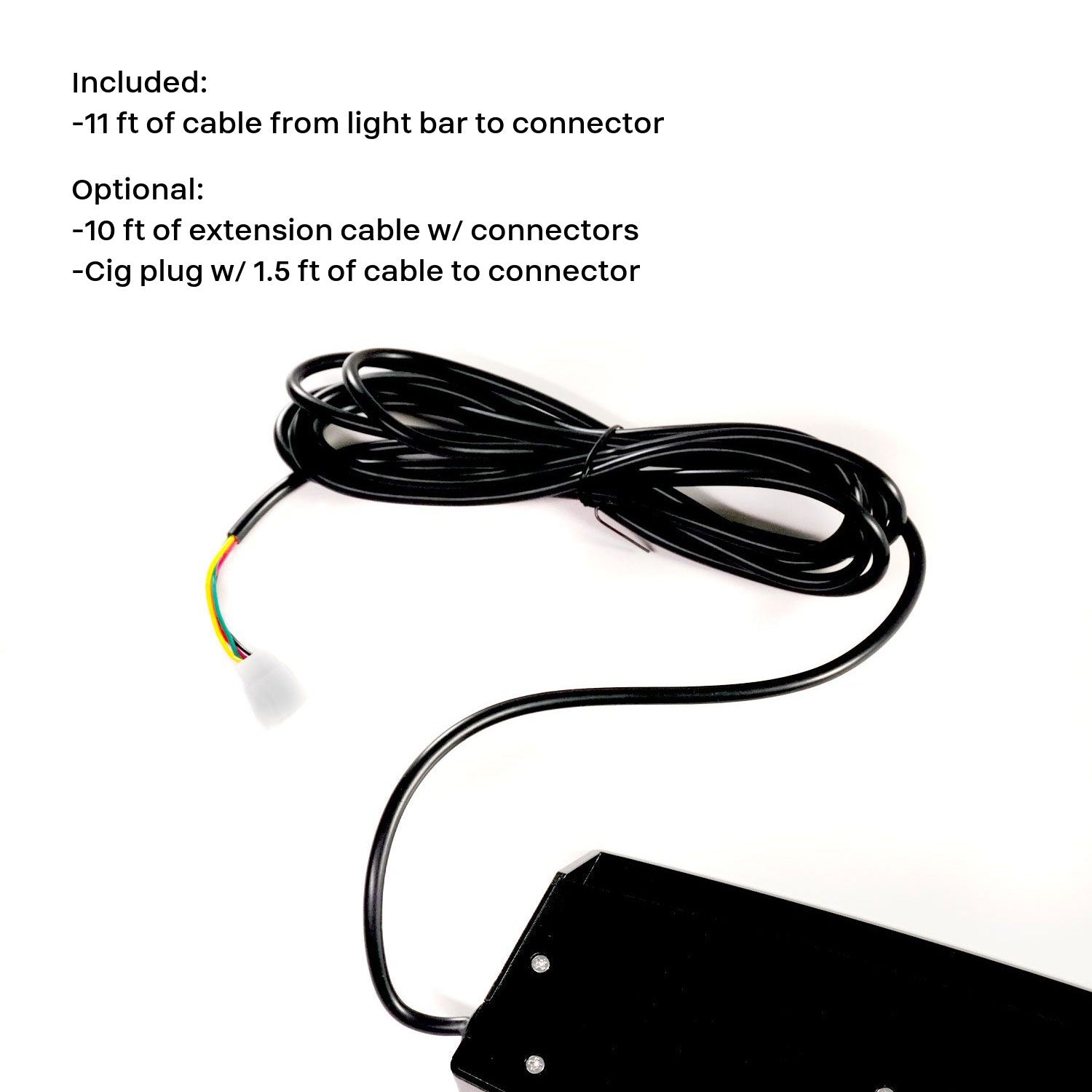 Split Raptor-X Linear LED Windshield Visor Light Bar Cables
