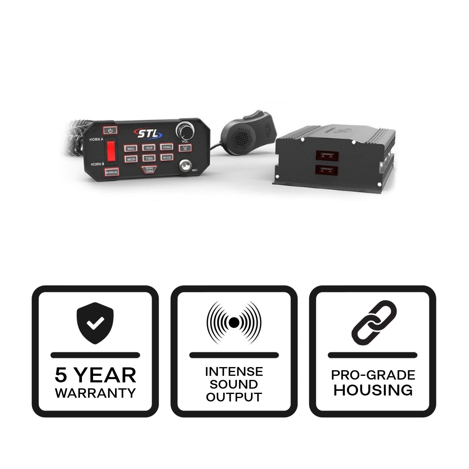 Boss 200-Watt Emergency Vehicle Siren Faceplate