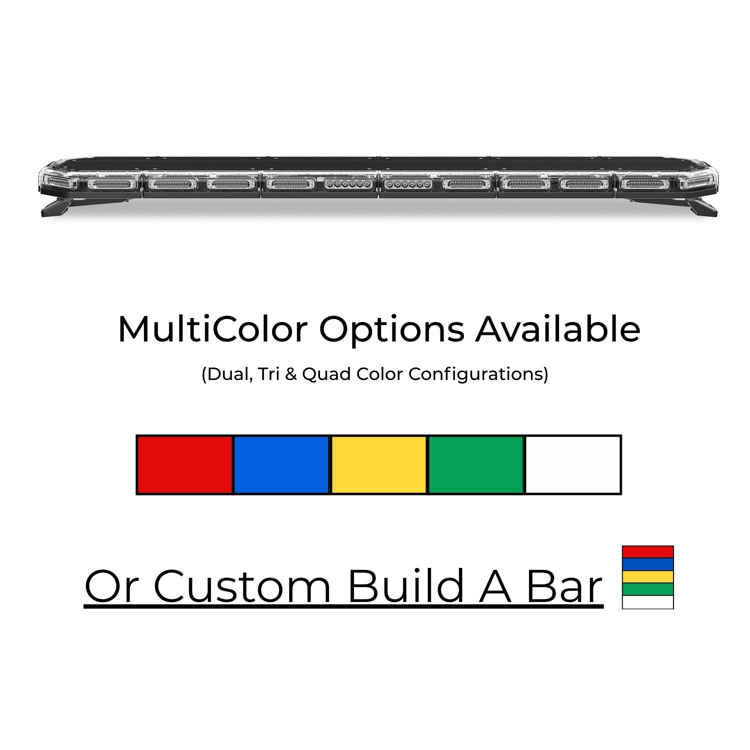 MultiColor K-Force 55 Linear Full Size LED Light Bar Colors