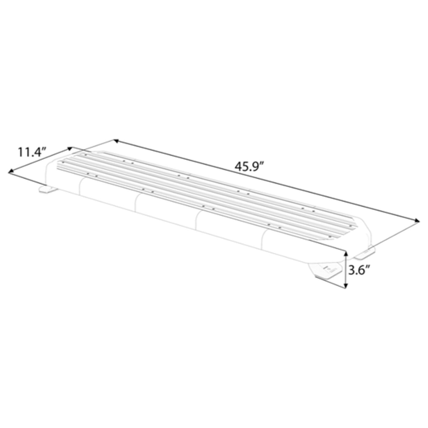 K-Force 47 TIR Full Size LED Light Bar Dimensions