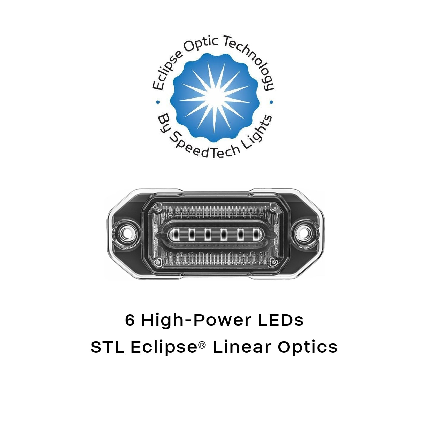 Z-6 Linear LED Surface Mount Warning Light Head Optics