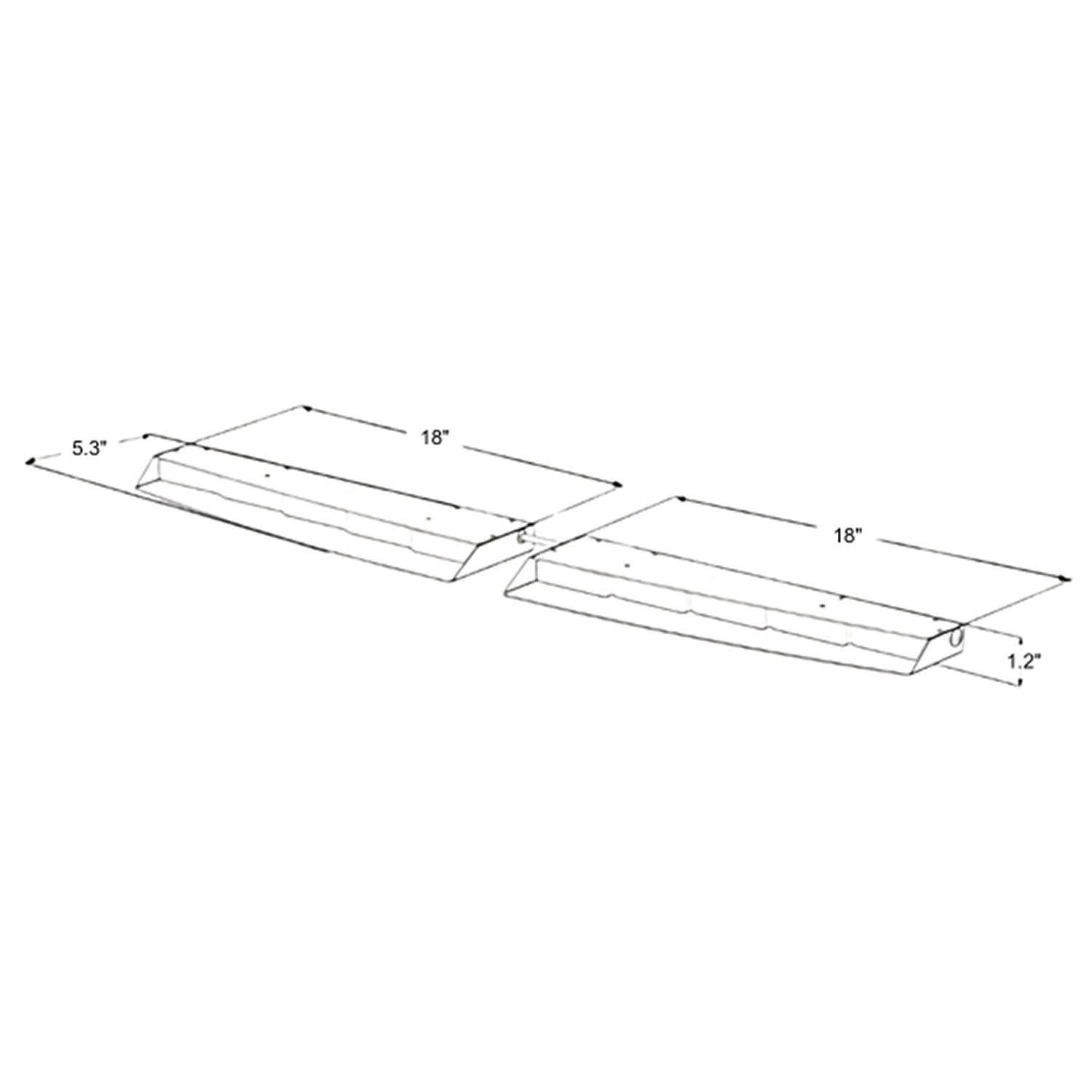 STD Split Raptor Linear LED Lightbar Windshield Dimensions
