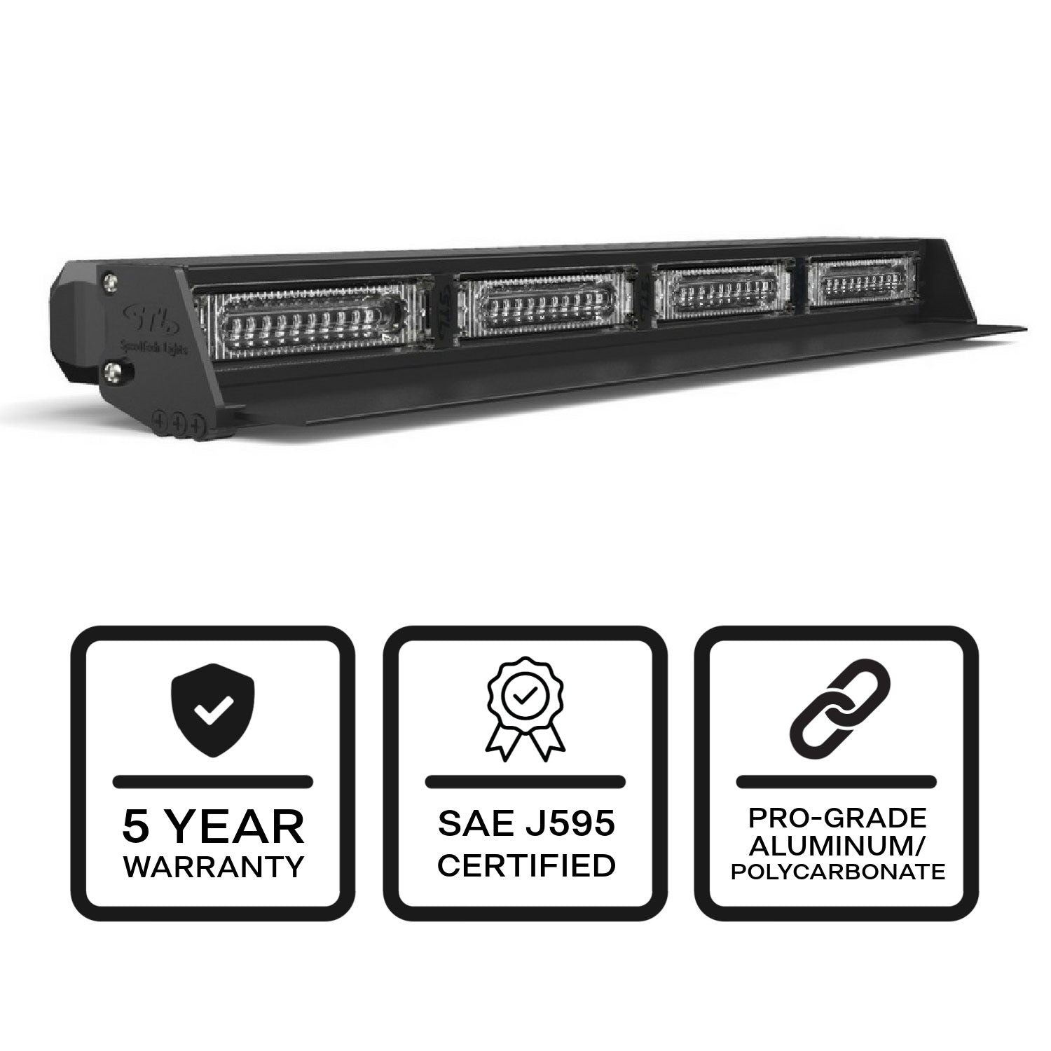 MultiColor Virtue-4 Linear 4 Head LED Dash Light BAck