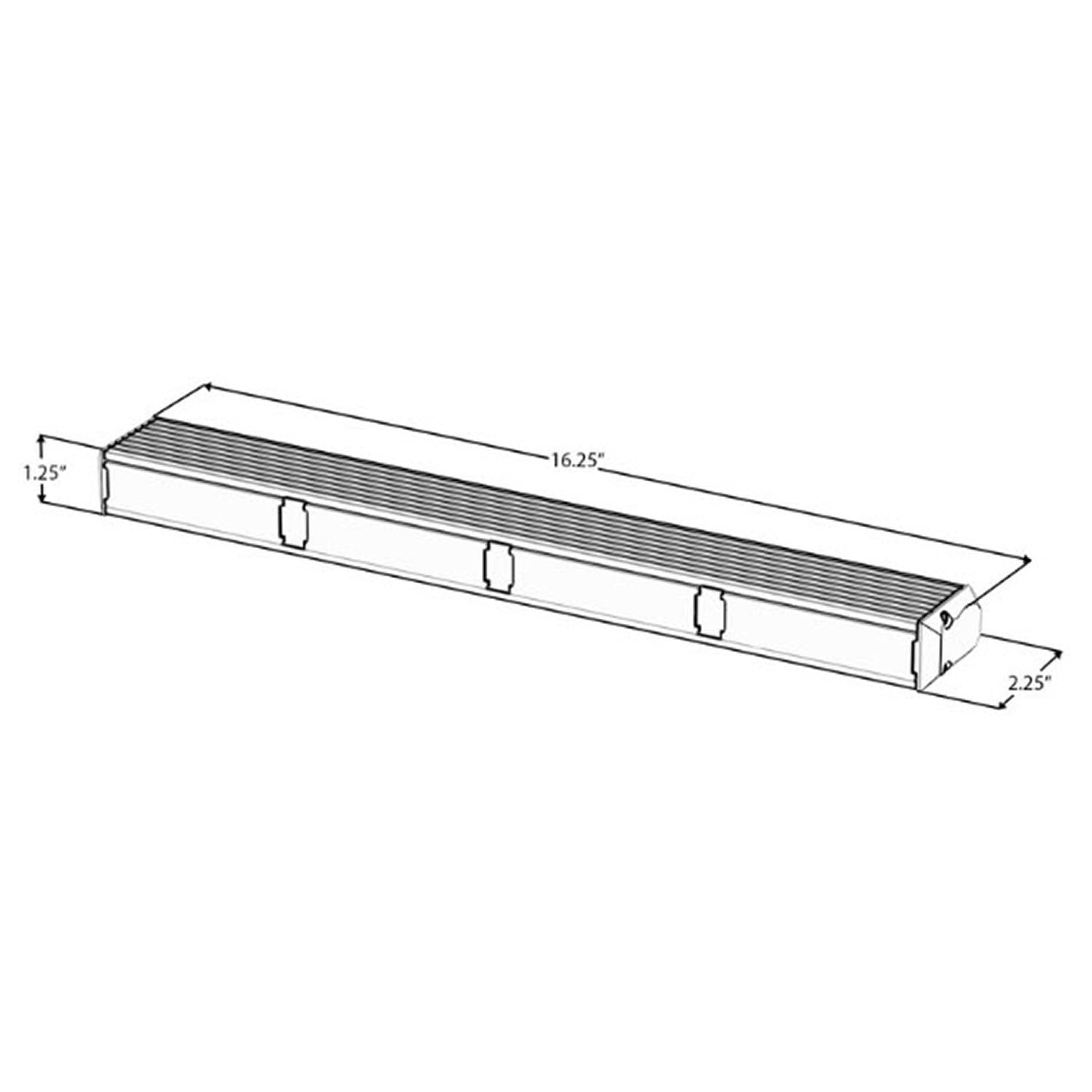 MultiColor Virtue-4 Linear 4 Head LED Dash Light Dimensions