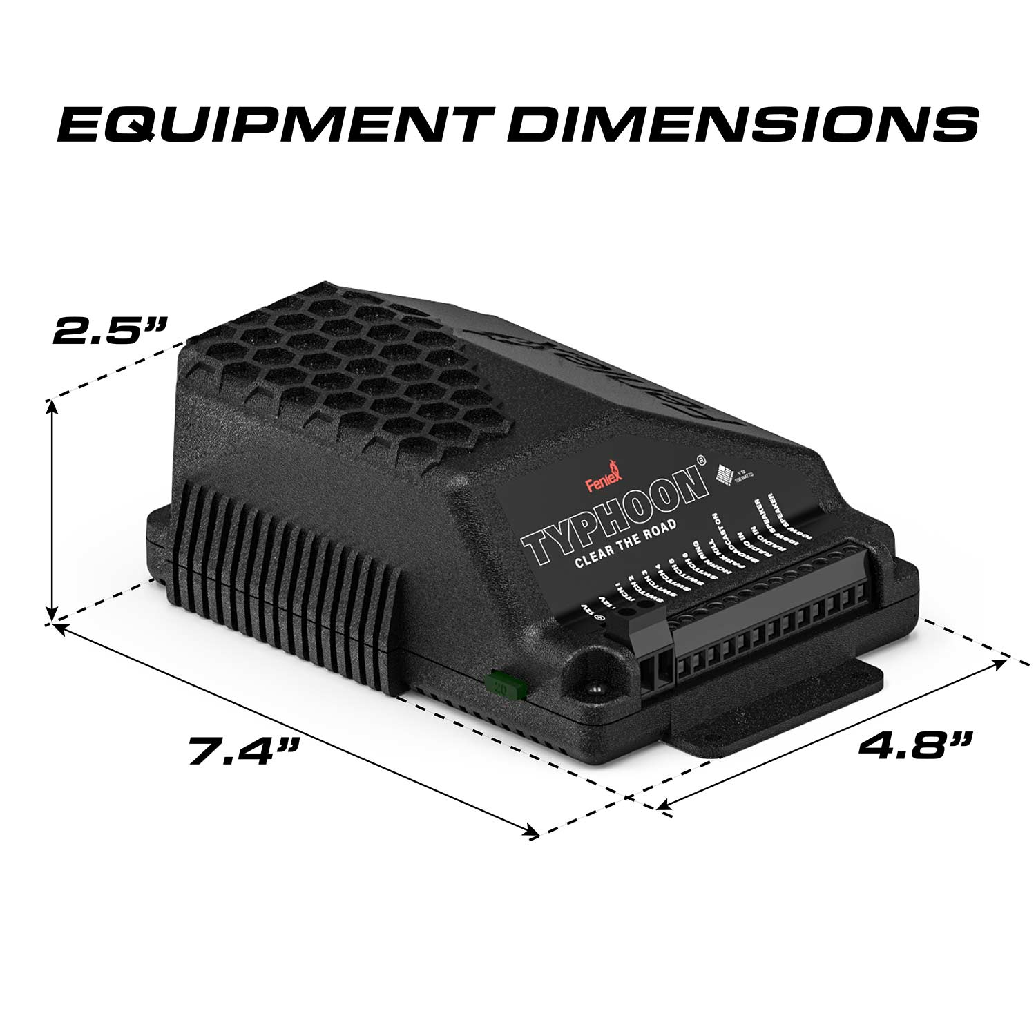 Feniex Typhoon 100 Watt Siren Full Function Amp Dimensions