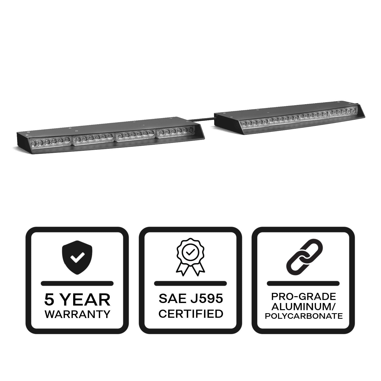 Raptor-X® Elite Striker-TIR Interior Split LED Visor Light Bar (Dual Memory)