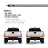 3-Row 48" LED Truck Tailgate Warning Light Bar w/ Reverse STD Tape