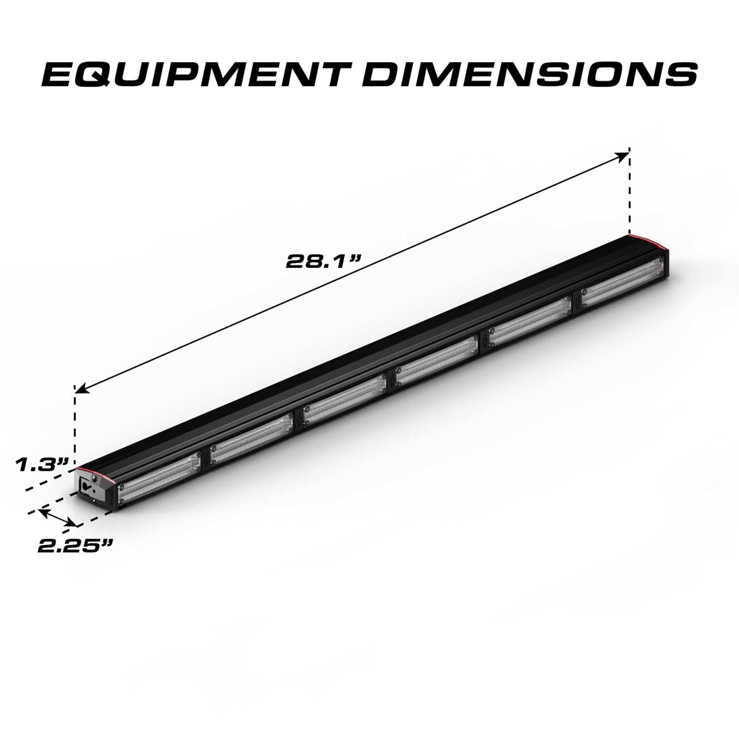 Feniex Quantum 2.0 600 Stick Light Bar Dimensions