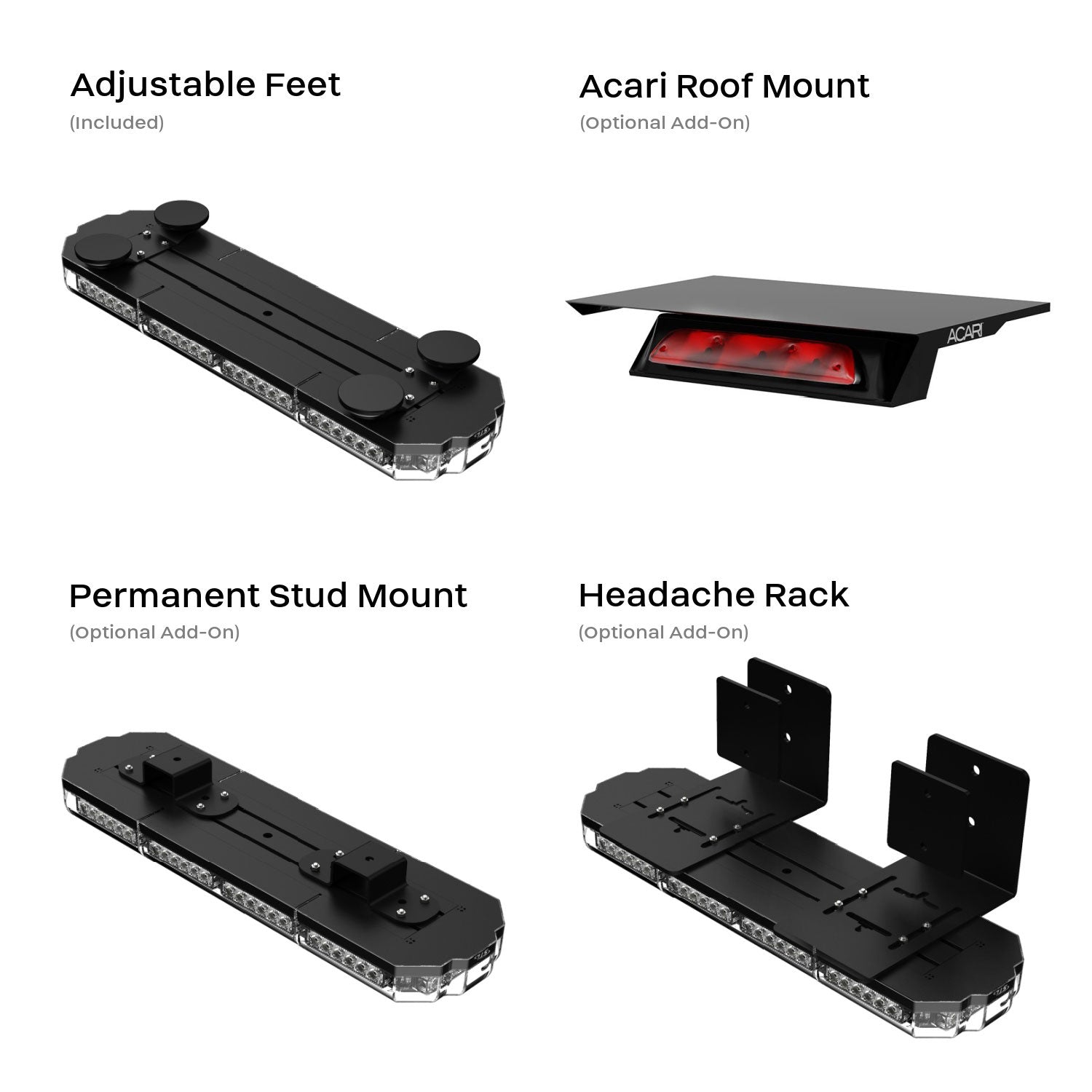 K-Force Micro 21 TIR LED Mini Light Bar Brackets