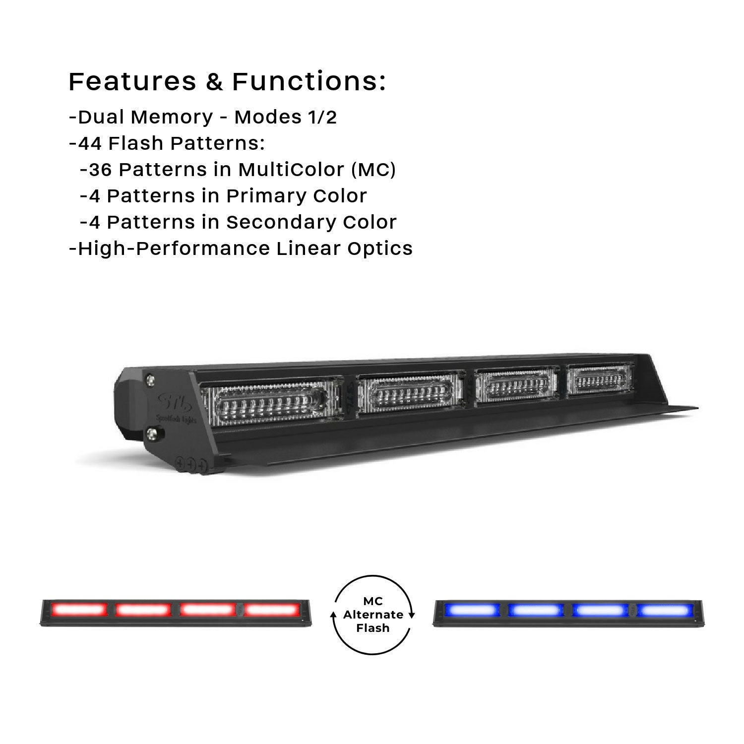 MultiColor Virtue-4 Linear 4 Head LED Dash Light App Photos