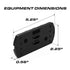 Feniex Q Series Dual Vertical Flat LED Surface Mount Grille Light Dimension
