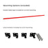 Dual-Row 48" LED Truck Tailgate Warning Light Bar w/ Reverse STD Brackets