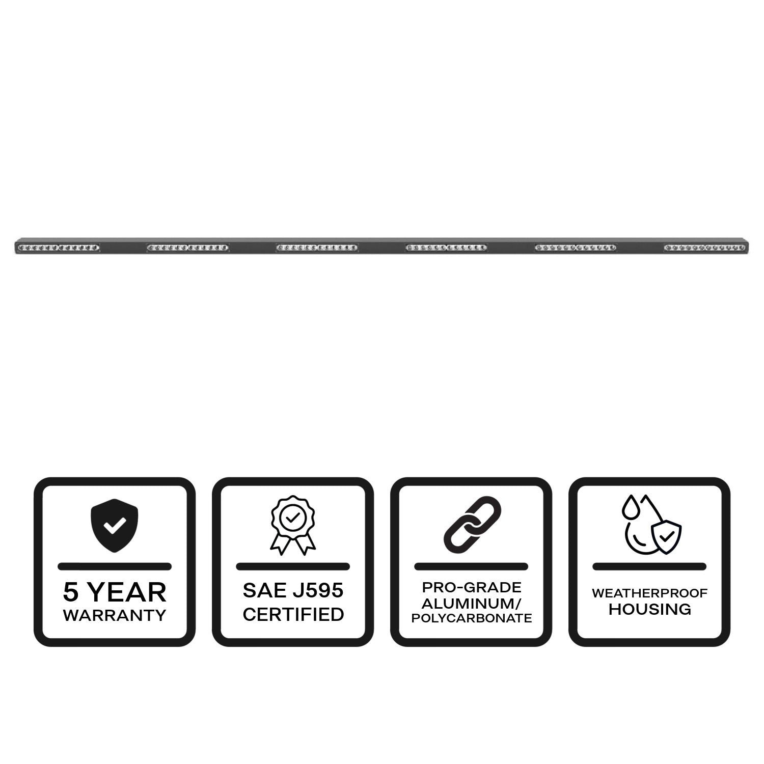 Super Take Down Ceptor TIR 60" LED Running Board Light Stick Back View
