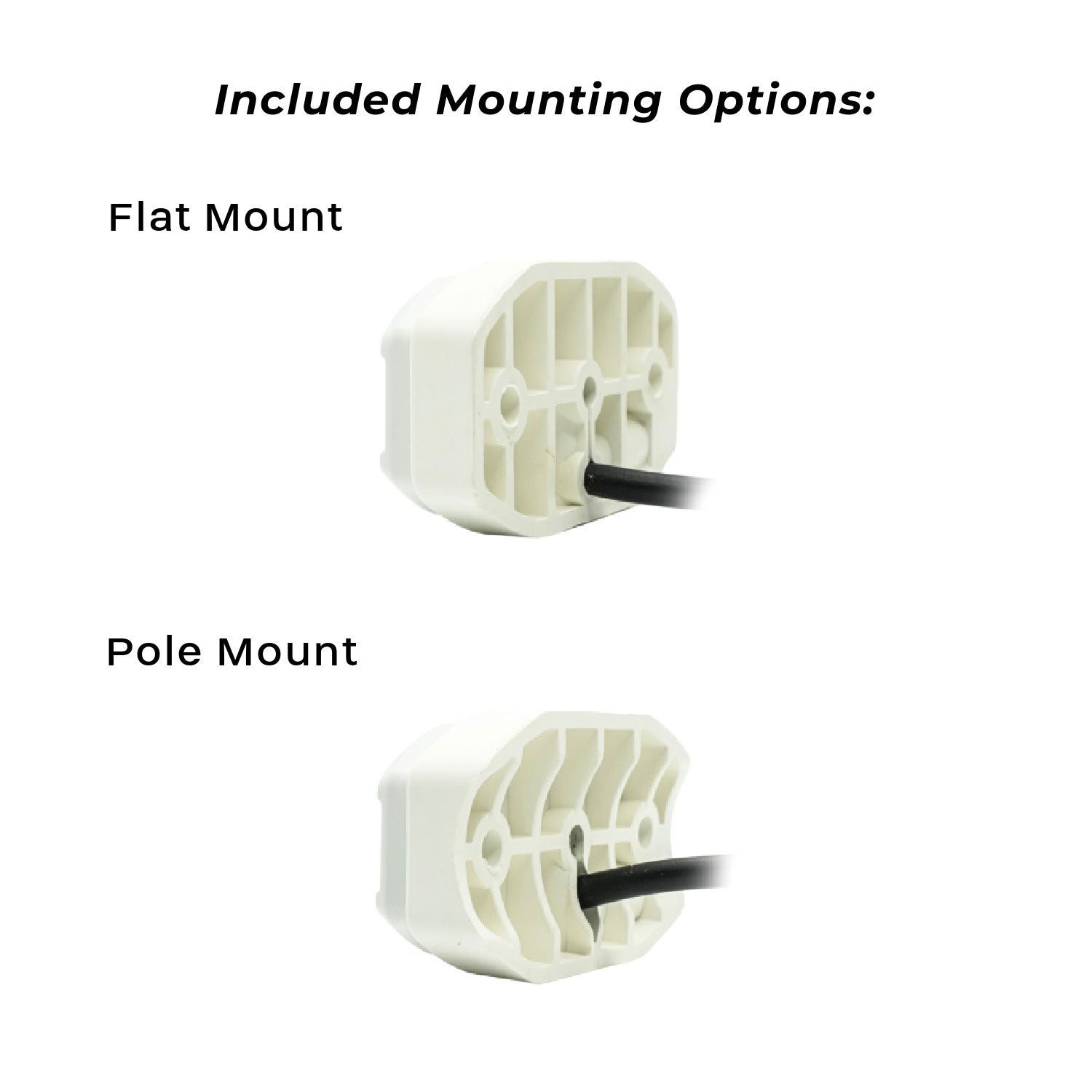 Marine Micro Carbine® White Housing Off Road Boat LED Rock Light & Surface Mount