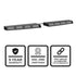 Split Raptor-X Linear LED Windshield Visor Light Bar Bottom