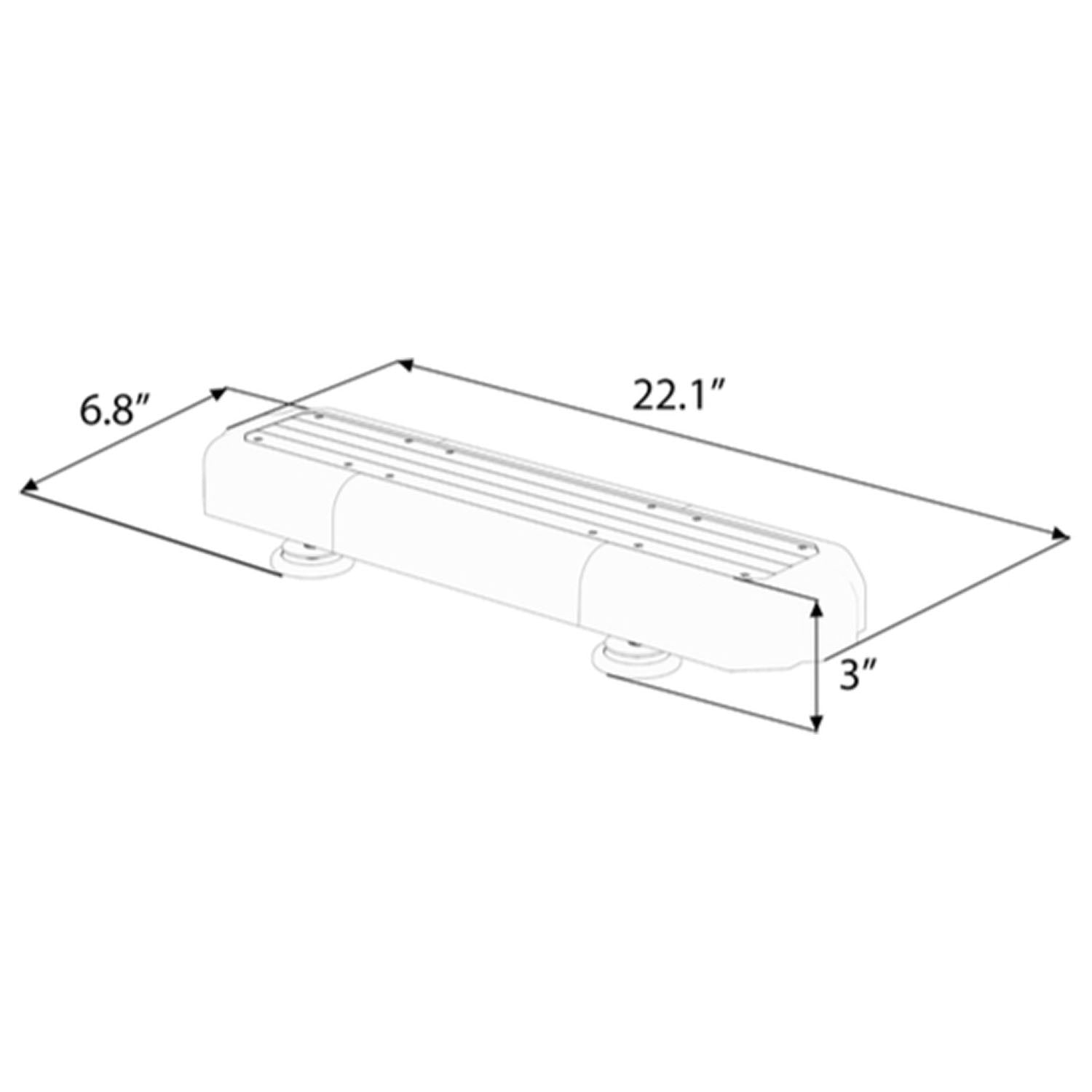 K-Force Micro 21 TIR LED Mini Light Bar Dimensions