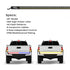Dual-Row 48" LED Truck Tailgate Warning Light Bar w/ Reverse STD Tape