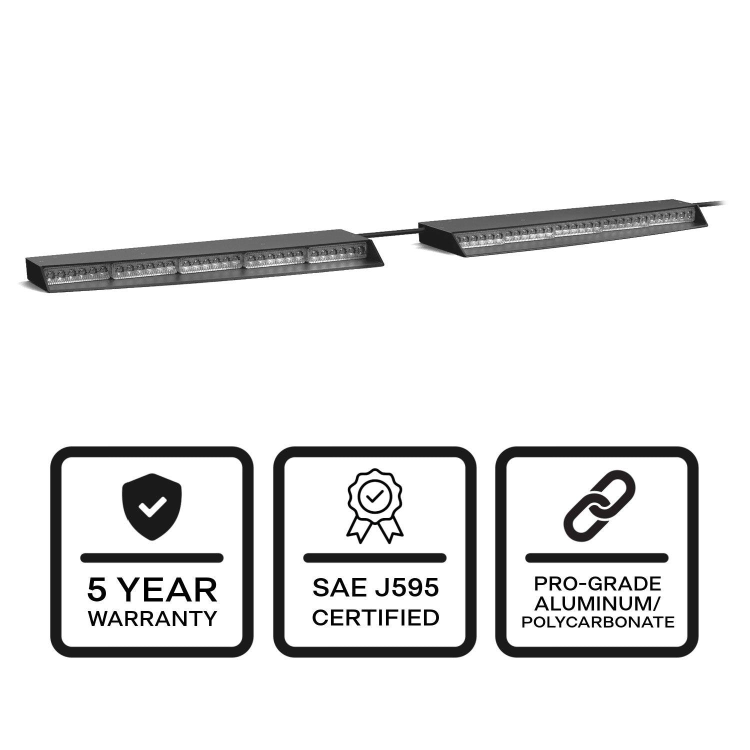 Raptor® Elite Striker-TIR Interior Split LED Visor Light Bar (Dual Memory)