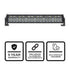 Dual Carbine Warning Off Road 20 Inch LED Light Bar Angle