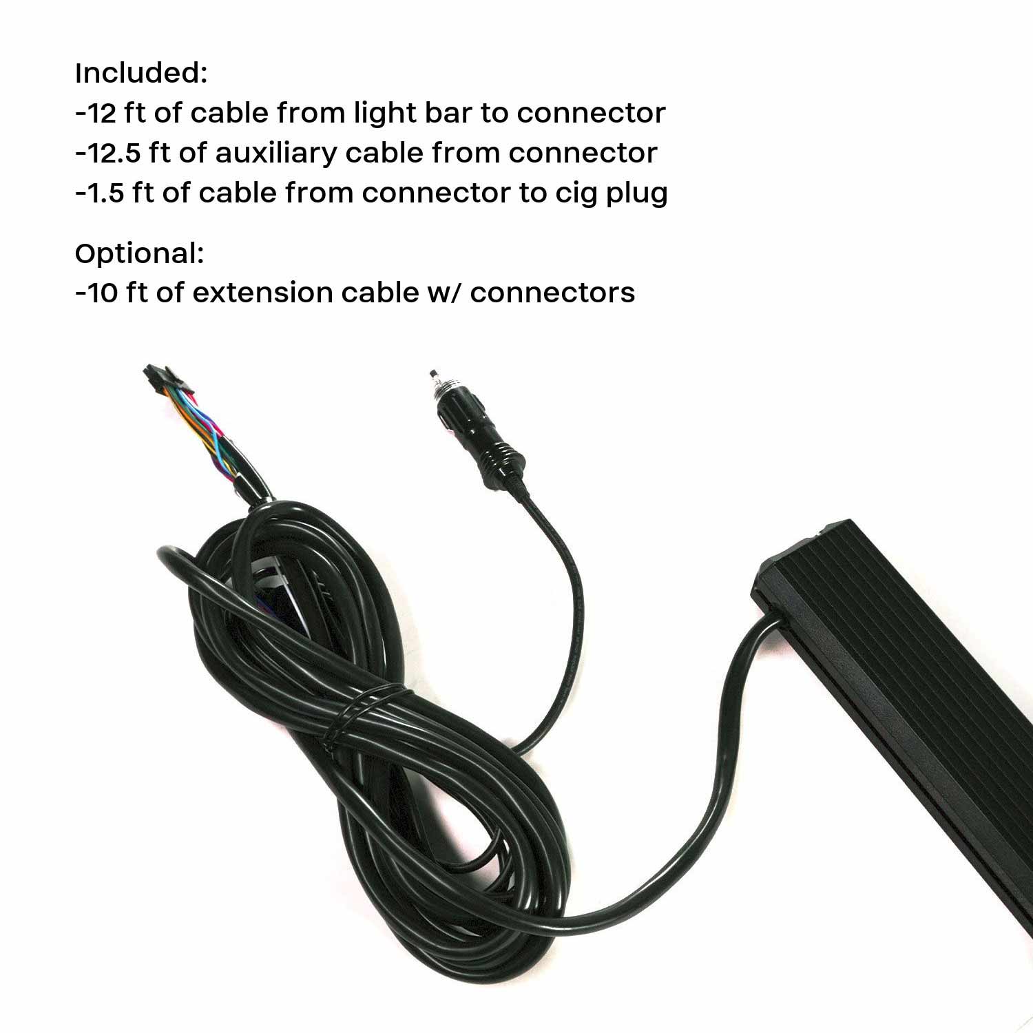 MultiColor Virtue-6 Linear 6 Head LED Traffic Advisor Light Bar Cables
