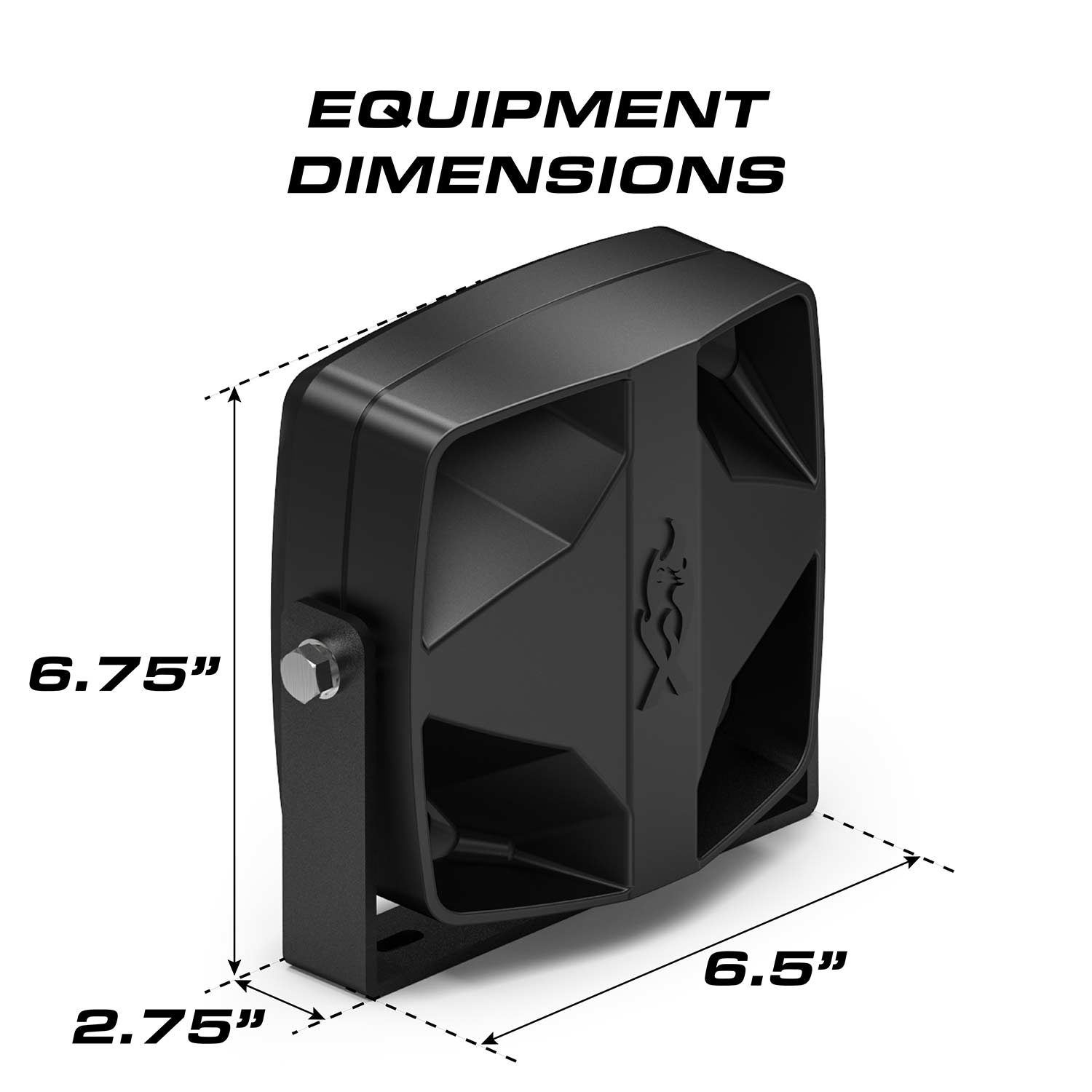 Feniex Vanguard 100-Watt Speaker Dimensions