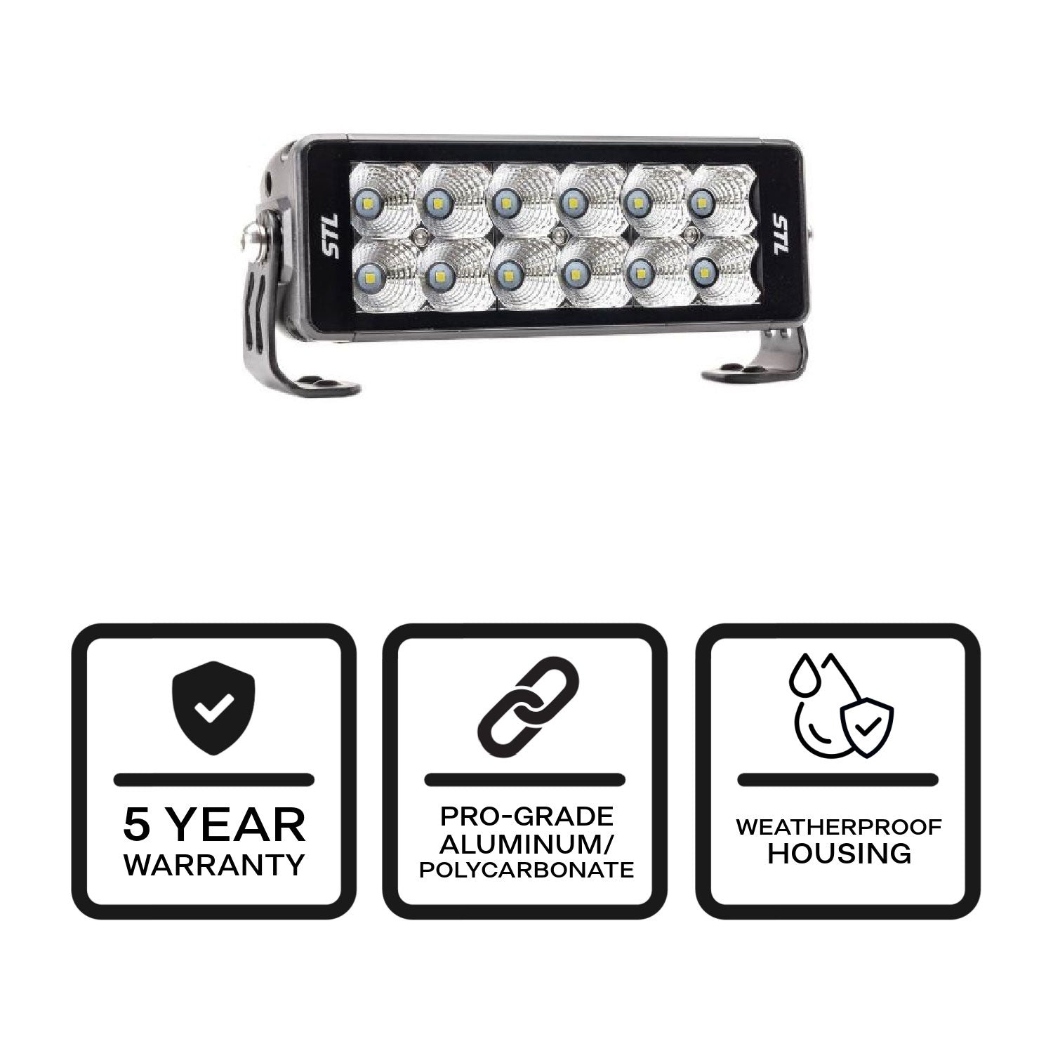 Dual Carbine Floodlight 7 Inch Off Road LED Light Bar Angle