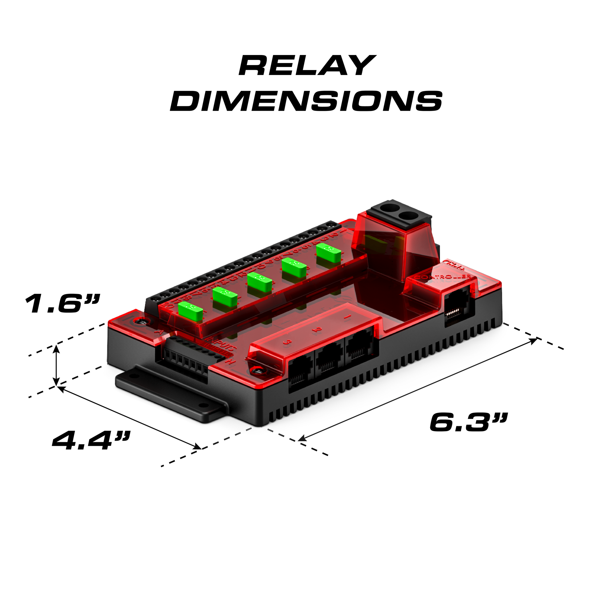 Feniex 20X Controller Relay Dimensions