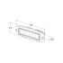 Carbine-Z Flush Mount Rectangular 7.5 Inch Off Road LED Floodlight Dimensio